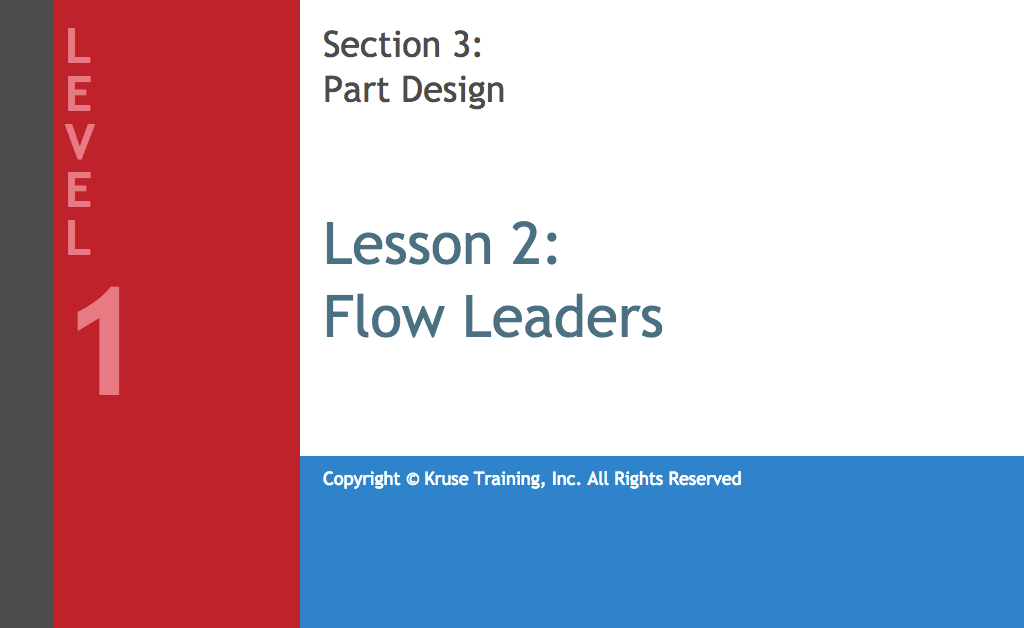 Part Design Flow Leaders Play Screen