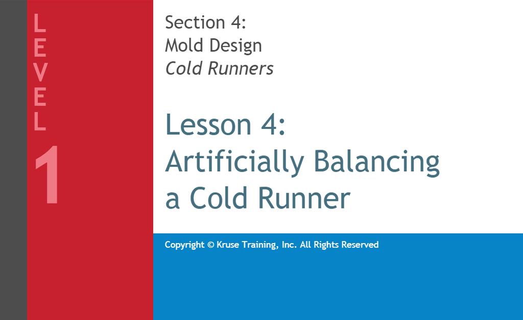Mold Design Artificially Balancing Cold Runners Play Screen