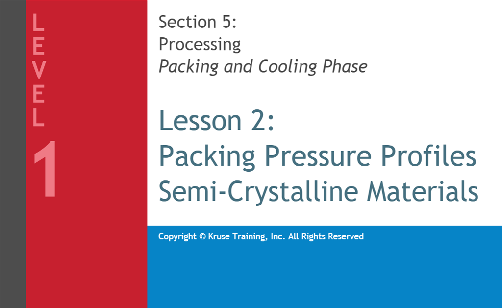 Semi-Crystalline Packing Pressure Profiles