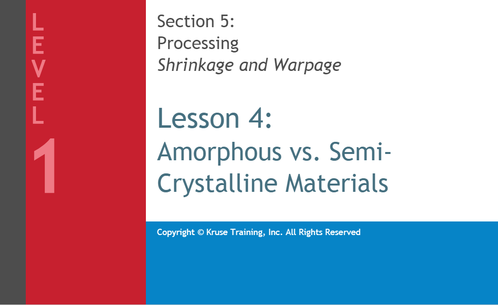 Amorphous and Semi-Crystalline Materials